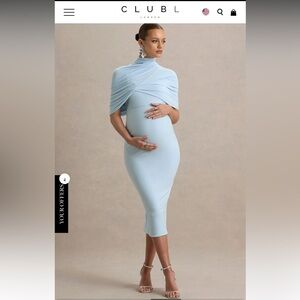 Club L London Sky Blue One Shoulder Dress